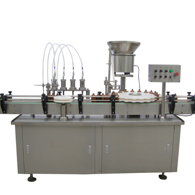 अत्यावश्यक तेल भर्ने क्याप स्क्रुइ Equipment उपकरण १०-११० मिलीलिटर ई तरल ई ई रस भर्ने क्यापिंग मेशिन